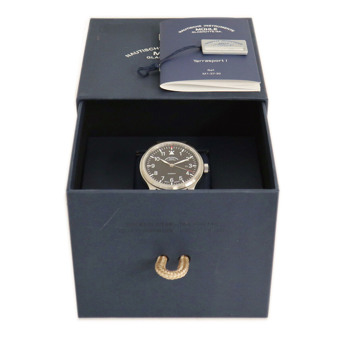 Muhle Glashutte Watch Terrasport1 M1-37-30 Black Automatic Used in Japan F/S