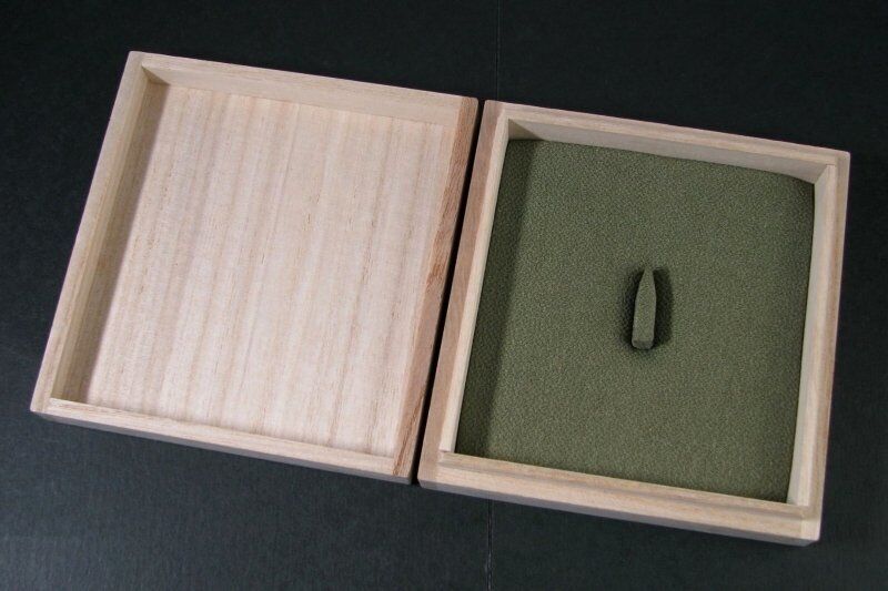 Antique Iron Sword Guard Tsuba Aoi Openwork Goose-Connected w/Box Edo Era F/S