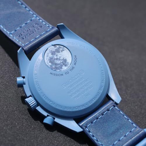 Rare OMEGA × SWATCH The Super Blue Moonphase Authentic Omega Swatch New F/S