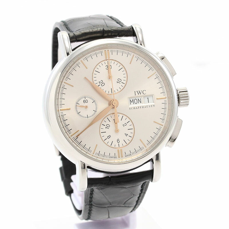 IWC Watch Portofino Chronograph IW378302 Men's Silver Used in Japan