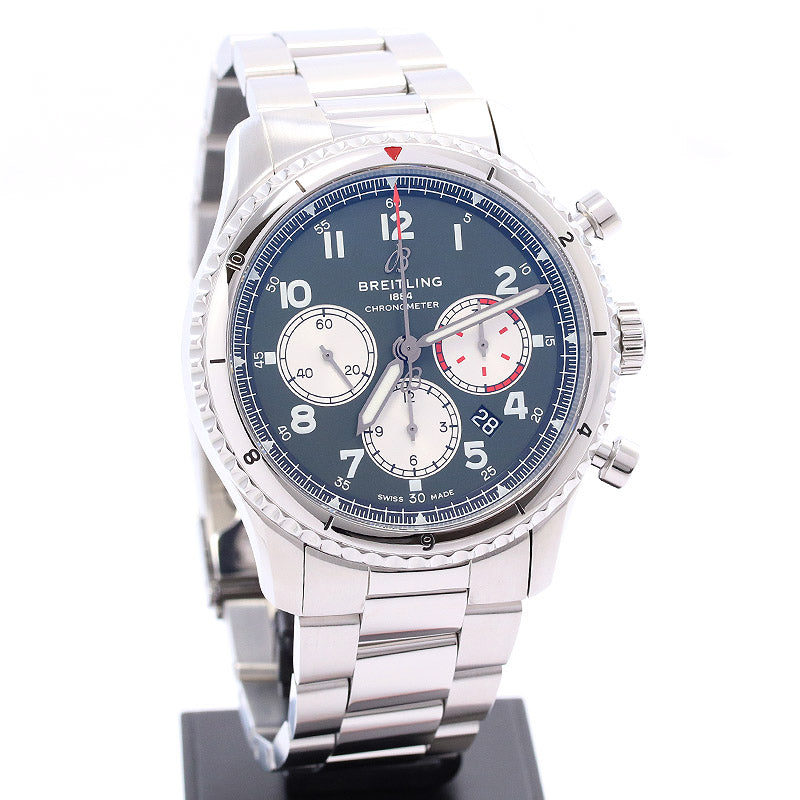 Near Mint BREITLING Aviator 8 B01 Chronograph 43 Curtiss Warhawk AB0 Used in Jap