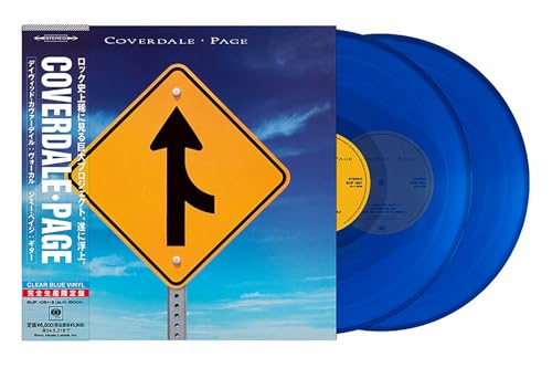 Coverdale Page 2LP Analog Record Japan Limited Transparent Blue Vinyl JPN