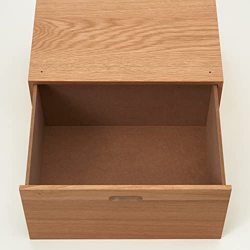 MUJI Stacking Chest Half 1 Drawer Oak Veneer New From Japan