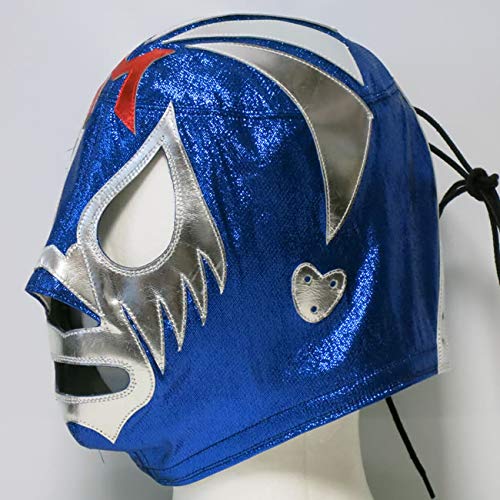 Pro Wrestling Mask Masked Noble Mil Mascaras Match Mask Blue Trade Lucha Libre