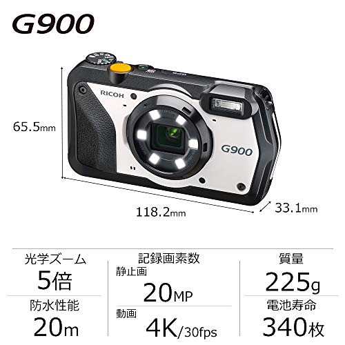 RICOH G900 162101 Chemical Resistant Digital Camera Disinfection Water Resistant