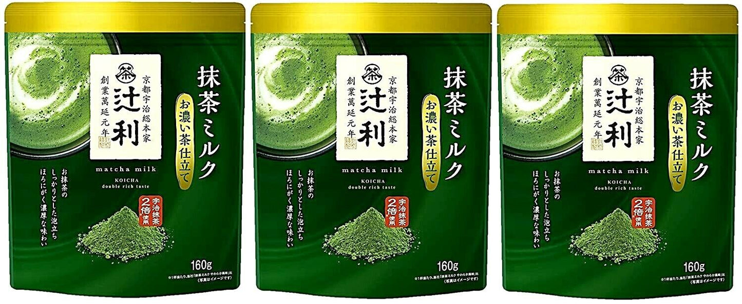Japan Kyoto Tsujiri Instant Green Tea with Milk 9Bags (160g x 3Bags x3)F/S