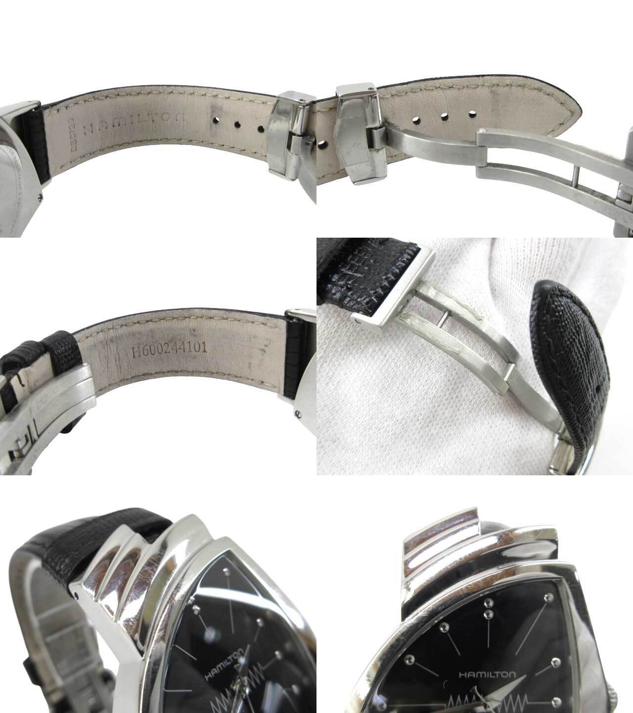 Hamilton Watch Ventura quartz watch wristwatch H24411732 silver black Used Japan