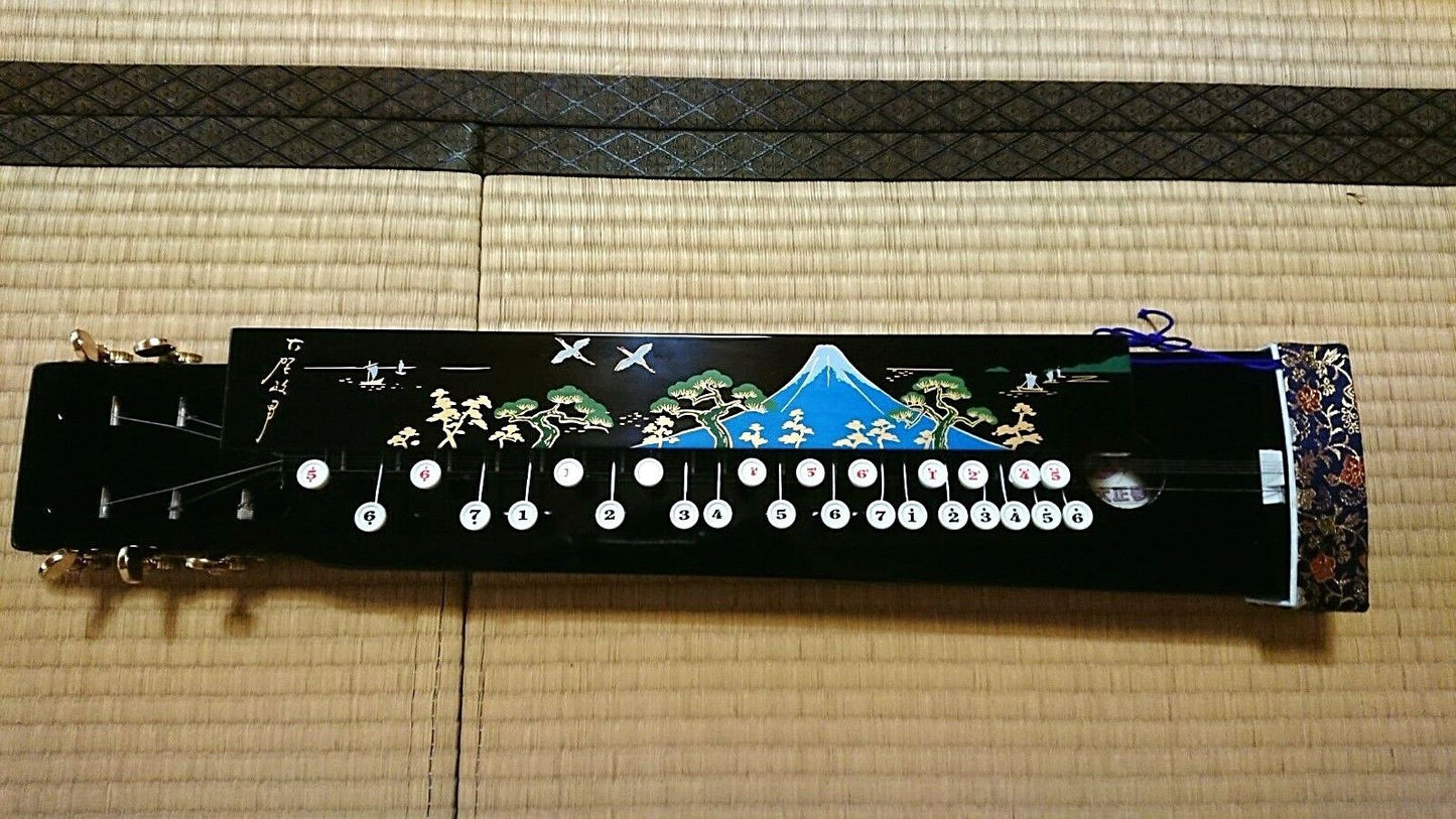 Japan peacock harp taishokoto ( goto ) musical instrument Near Mint Masao Koga