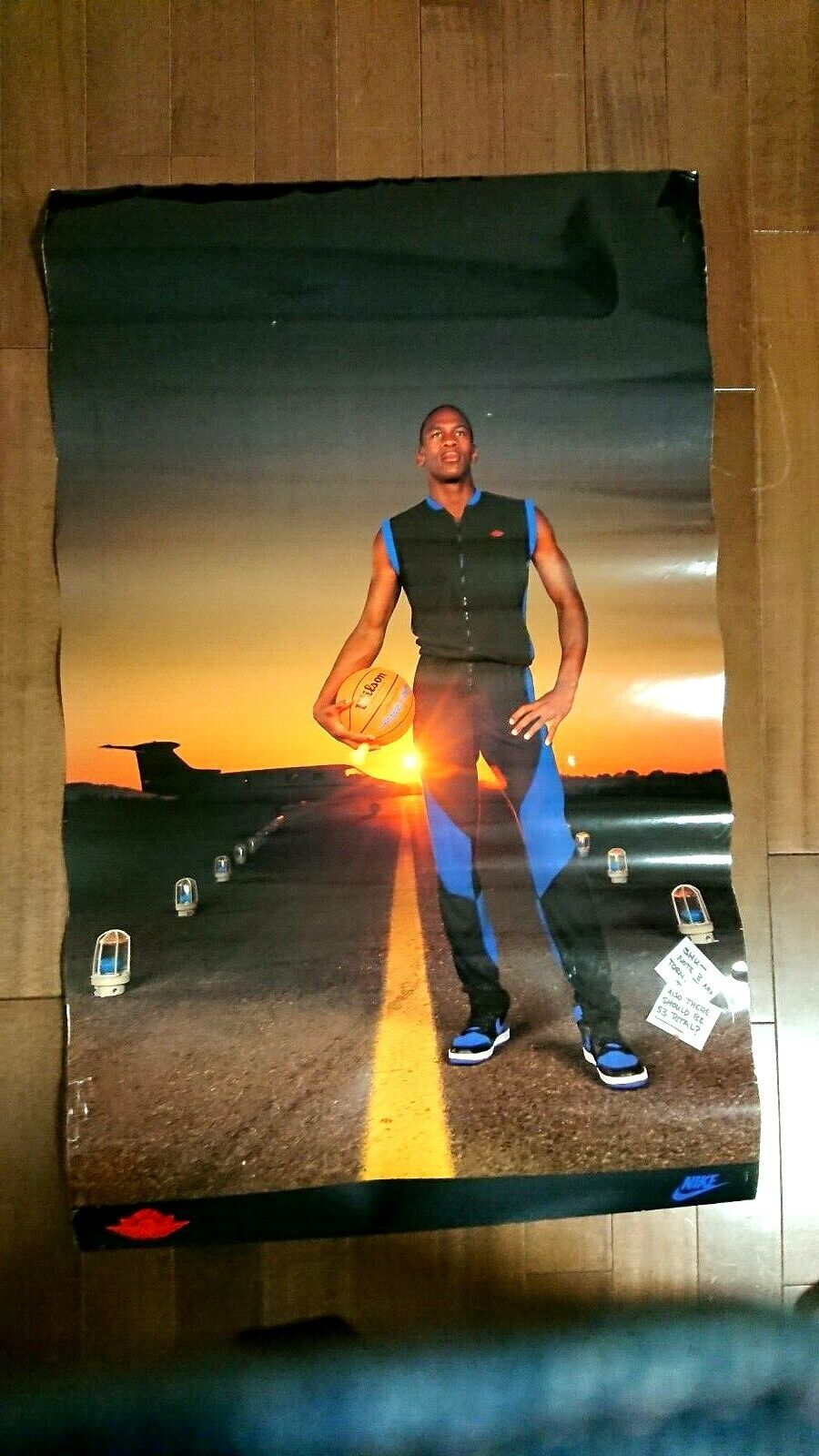 Very Rare Poster showing Michael Jordan wearing the Air Jordan 1 NIKE From JAPAN