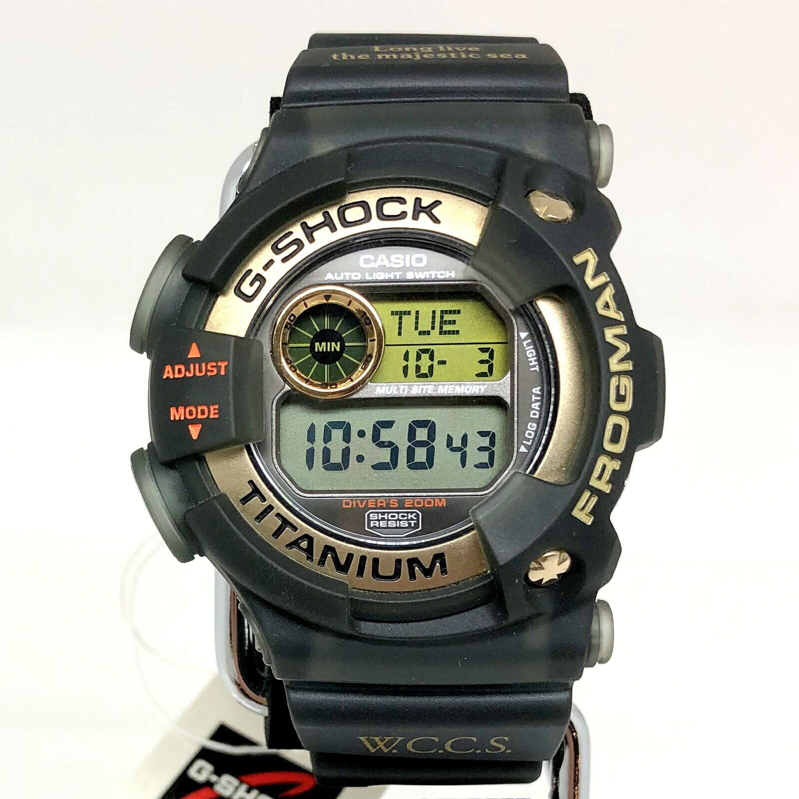 Casio Watch G-SHOCK FROGMAN WCCS 2000 Quartz DW-9902GWC-8JR Used