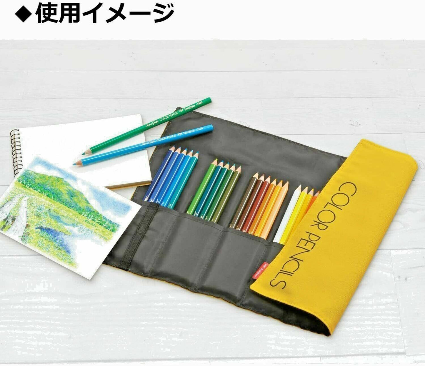 Tombow Pencil colored pencils 36 color roll case with mini sharpener From JAPAN