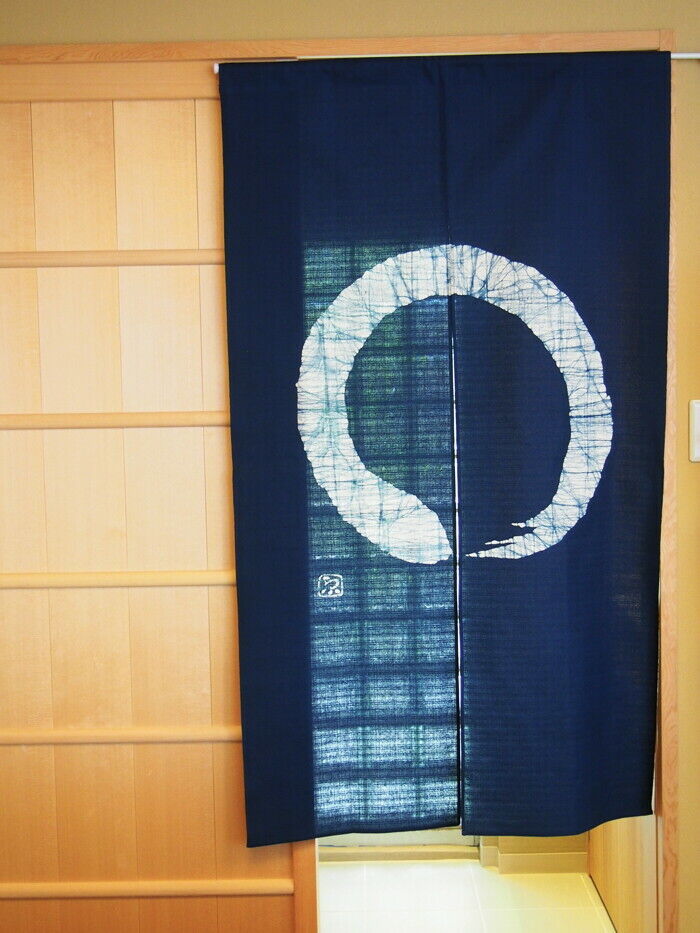 Japanese Noren curtain Roketsuzome which is rare in Kyoto Japan Free Shipping
