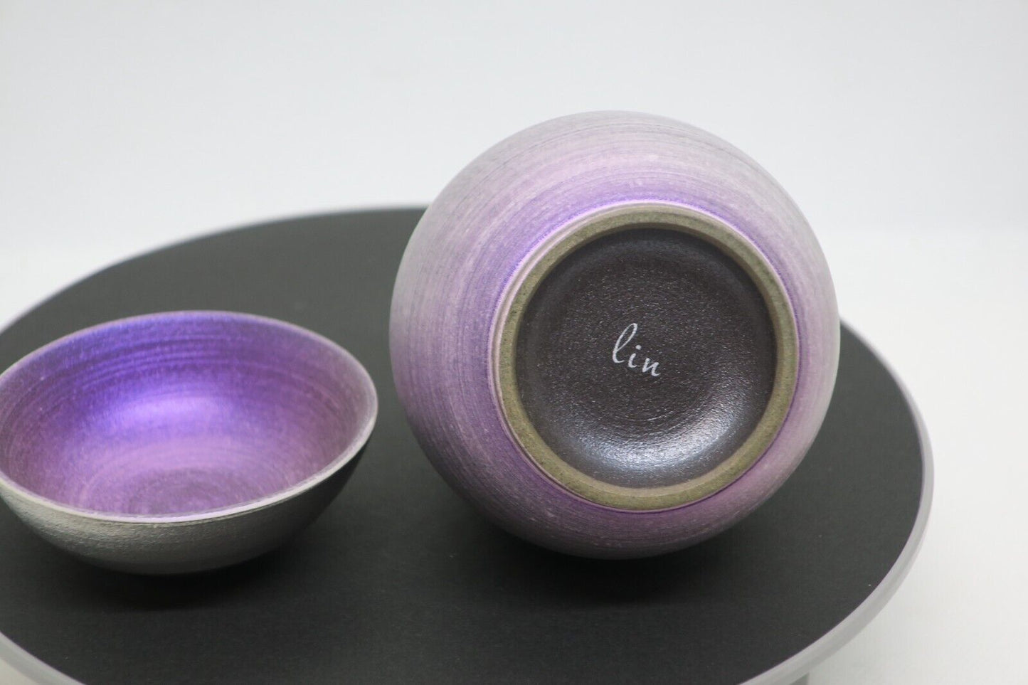 Rare Tokkuri (purple) and sake cup (purple) Made in ARITA Japan