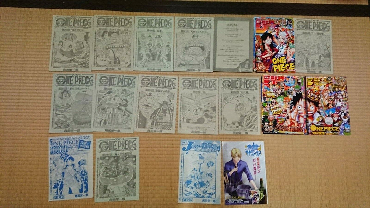 Weekly Shonen Jump ONE PIECE 988-1001 Story others with 2 big poster rare JPN