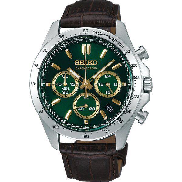 SEIKO Spirit SBTR017 Green Chronograph Quartz Men Watch New From Japan