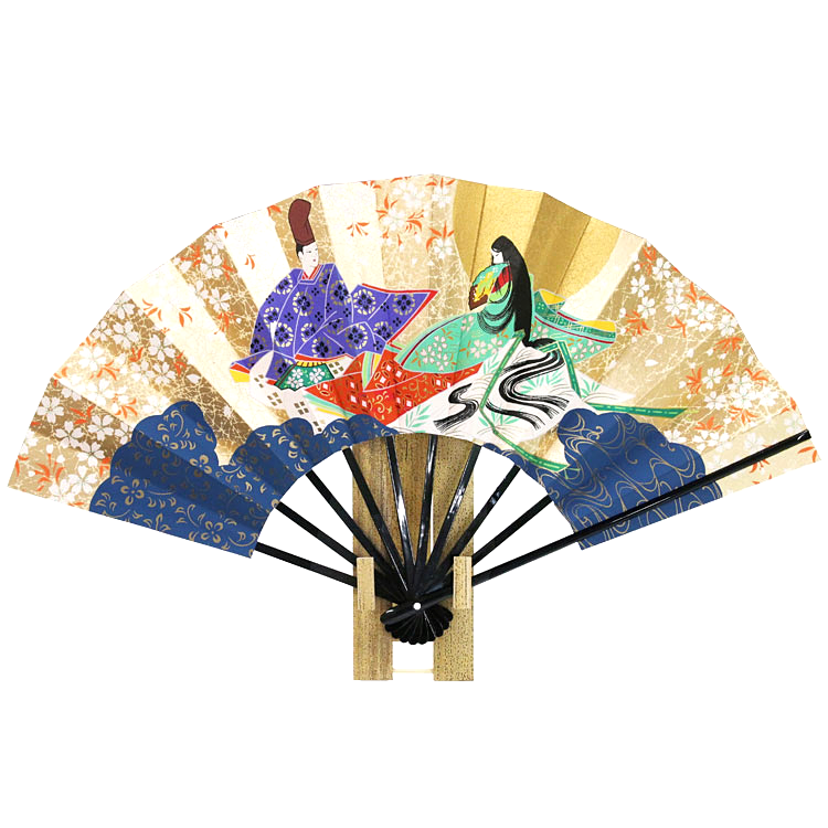 Japan Kyoto Folding Fan Gem Genji story Kyo-Fan Free Shipping
