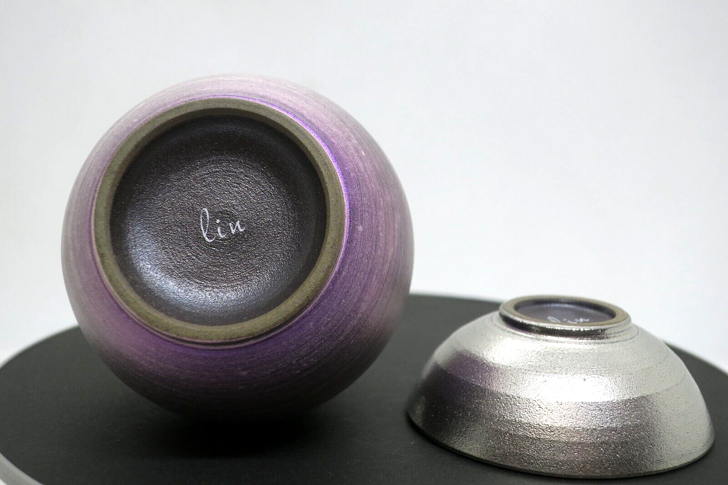 Rare Tokkuri (purple) and sake cup (purple) Made in ARITA Japan