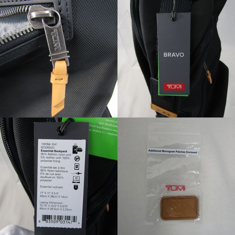 Mint TUMI Rucksack 232655D/139766 1041 ALPHA BRAVO Essential Black Used in Japan