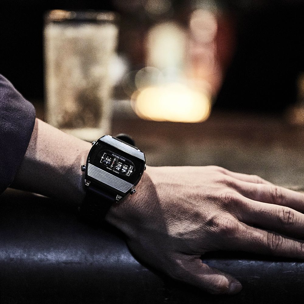 Mint Future Funk Watch Men's FF104-SV-RB Roller Digital Unisex Retro