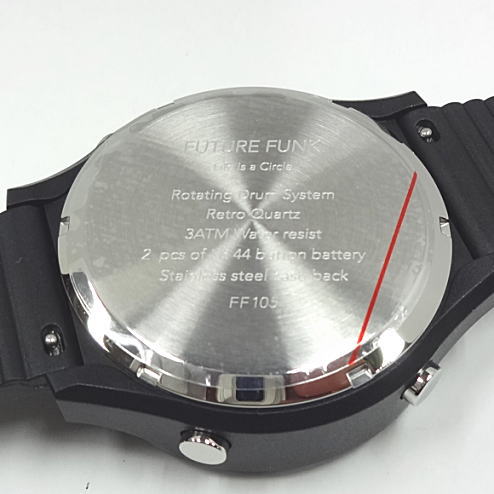 New Unique FUTURE FUNK Digital Watch FF105BK Black From Japan