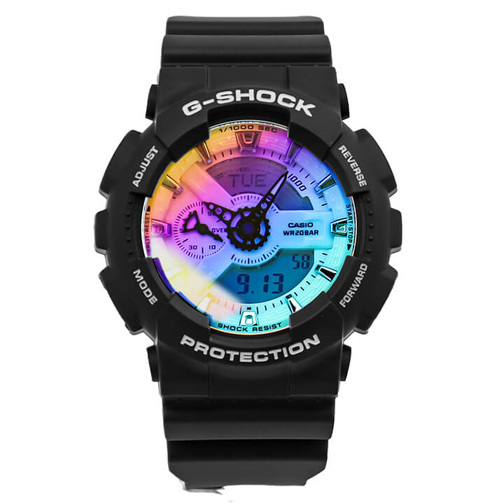 Near Mint Casio Watch G-Shock Men's Analog Rainbow GA-110SR-1A