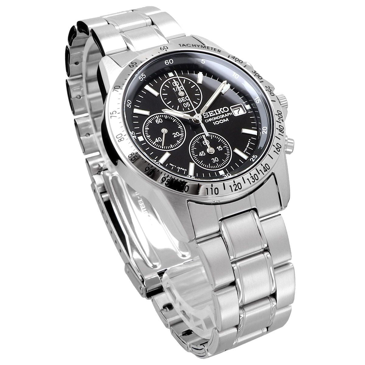 SEIKO Watch Quartz 1/20 Second Chronograph Tachymeter 100M Men's SND367P New