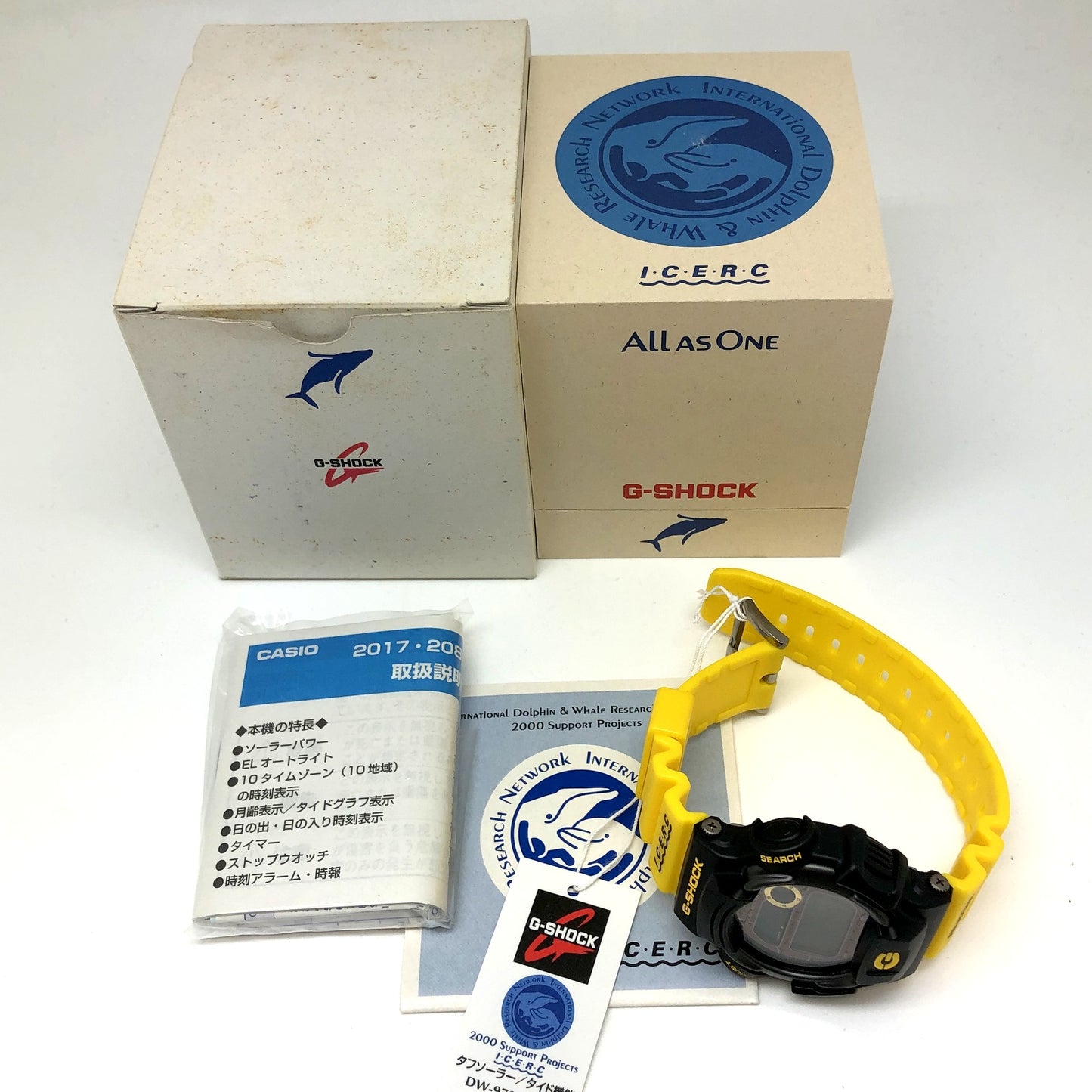 Casio Watch G-Shock Gulfman Black Yellow Tough Solar DW-9701K-9JR Used in Japan