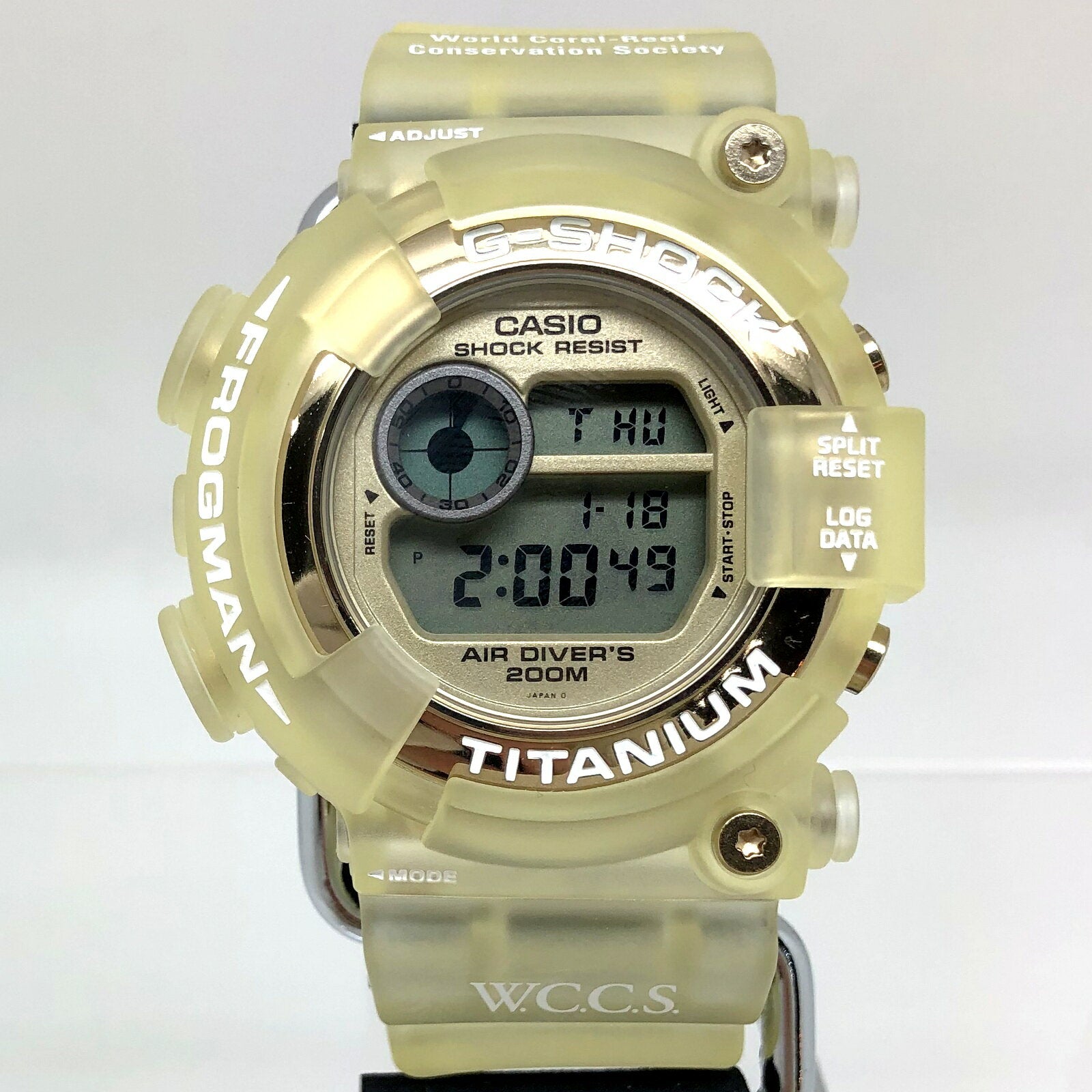 Casio Watch G-Shock Frogman WCCS Quartz Digital DW-8201WC-9T Used in J –  The Japan Pride