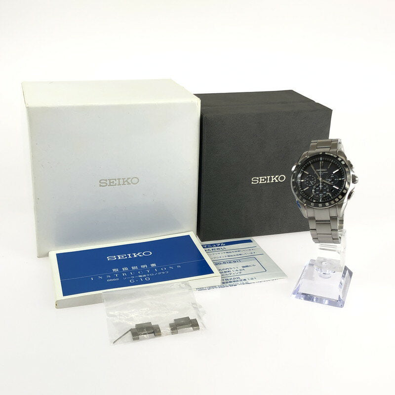 Seiko Brightz Watch Chronograph Solar Radio 8B82-0AE0 SAGA077 Used in – The  Japan Pride