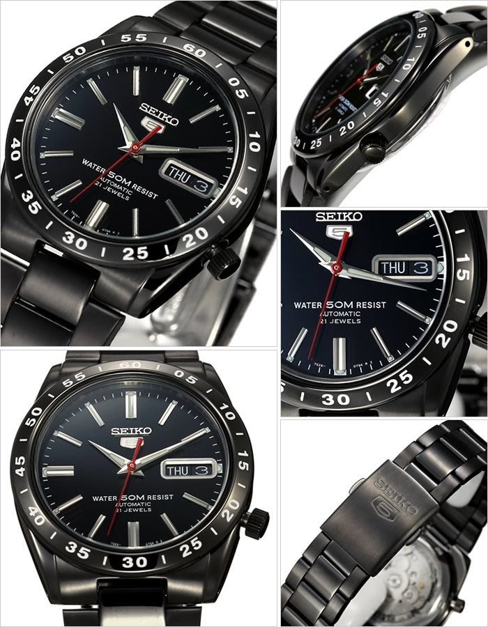 Mint Seiko 5 Men's Watch Overseas Model SNKE03KC Black Lightning Black Japan