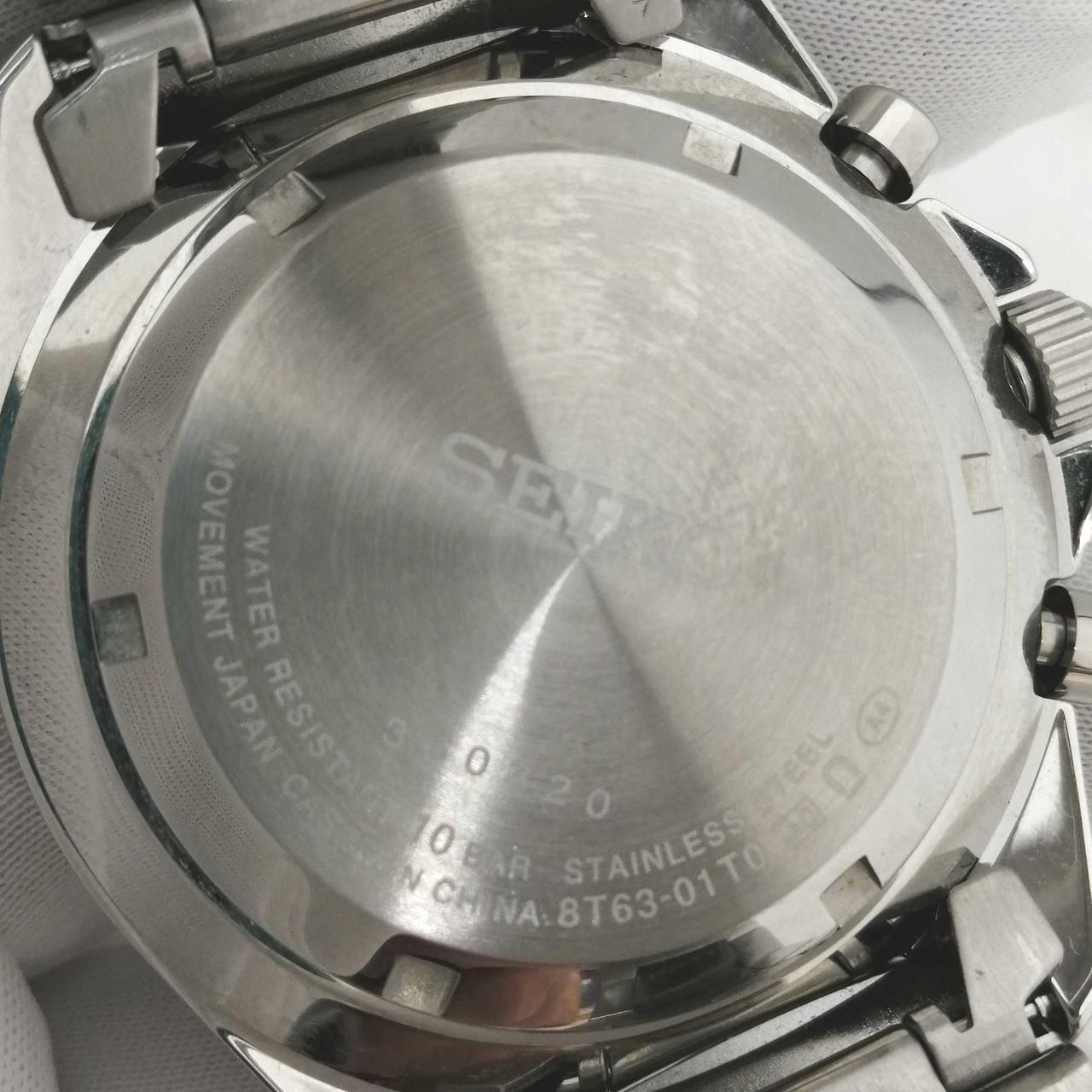 Seiko Watch Chronograph Quartz SS 8T63-01T0 Used in Japan