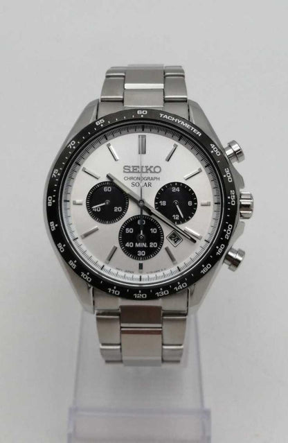 Seiko Watch Chronograph Solar SS SBPY165 Used in Japan