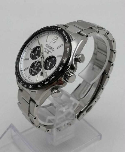 Seiko Watch Chronograph Solar SS SBPY165 Used in Japan