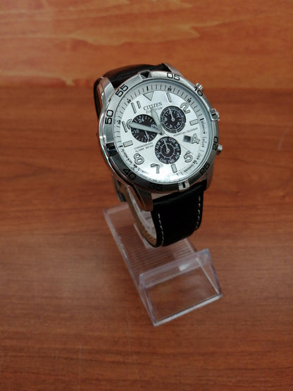 Citizen Watch Eco Drive Chronograph Solar Radio Wave BL5470-06A Used in Japan