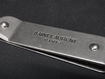 Saint Laurent money clip silver Used in Japan F/S