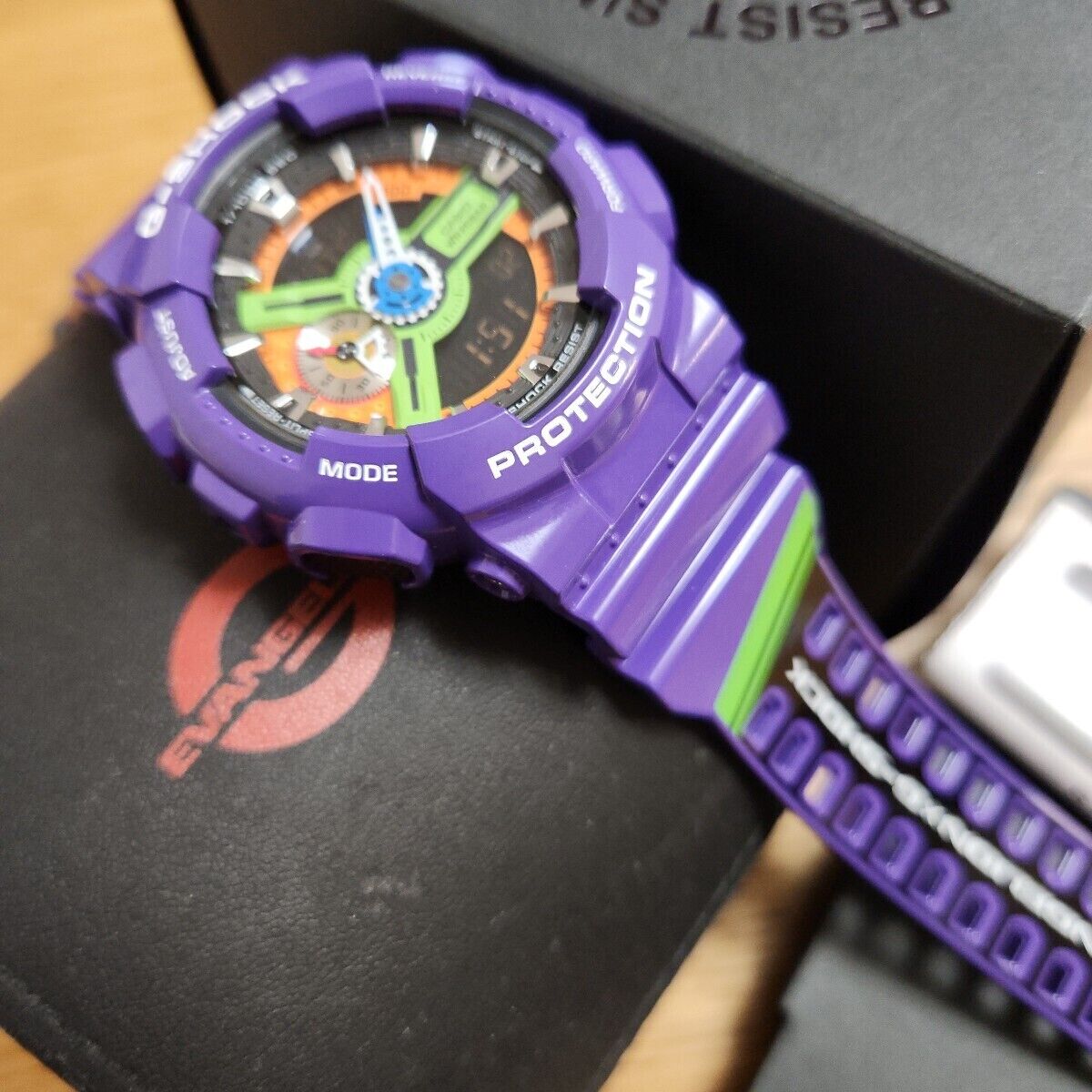 Rare CASIO G-Shock Evangelion Unit 01 collaboration model GA-110EV-6AJR Used