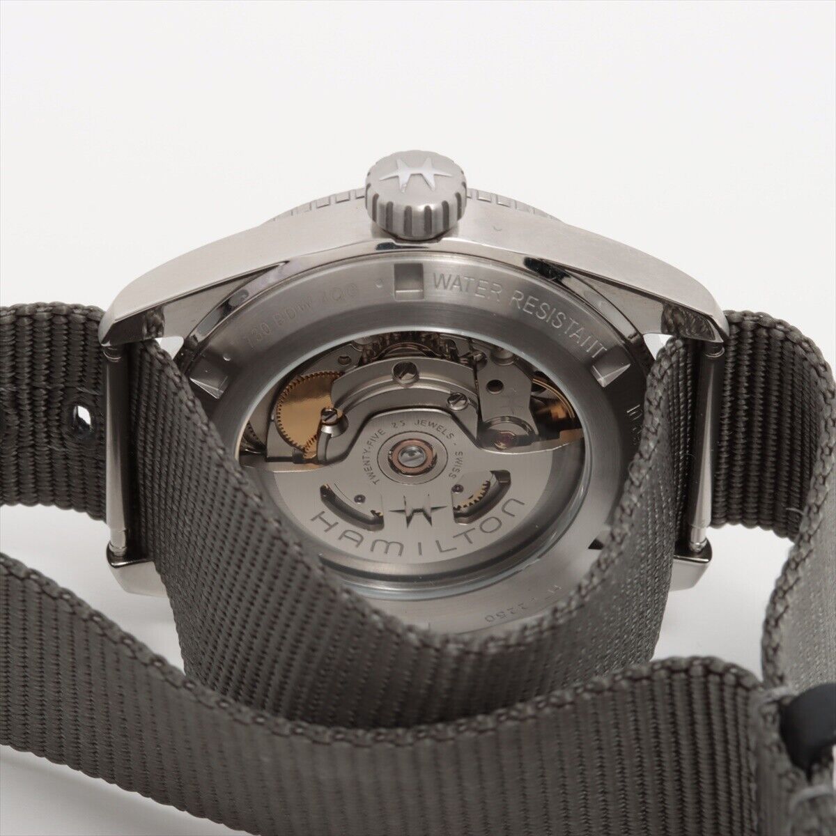 Near Mint Hamilton Khaki Field H702250 730BDW4QG SS x Nylon AT Used in Japan F/S