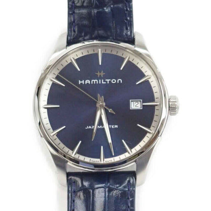 Hamilton Watch Jazzmaster Gent Men's SS Blue Dial H32451641 Used in Japan F/S