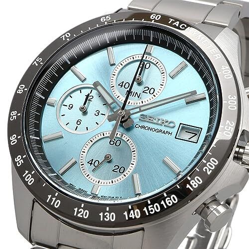 SEIKO Chronograph Quartz Watch for Men SBTR029 Turquoise Blue New From Japan F/S