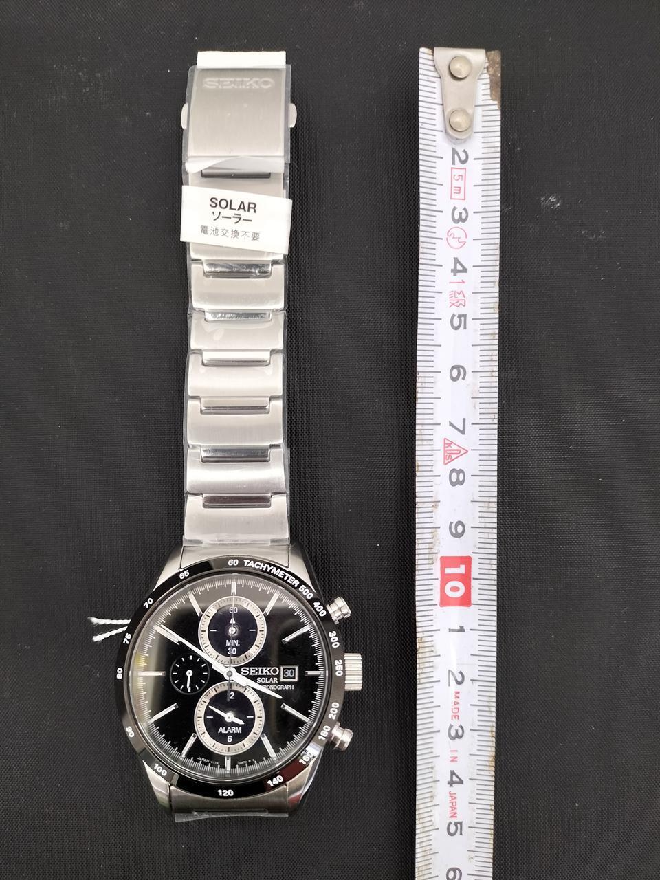 Seiko Watch Chronograph Solar V172-0AP0 Used in Japan F/S