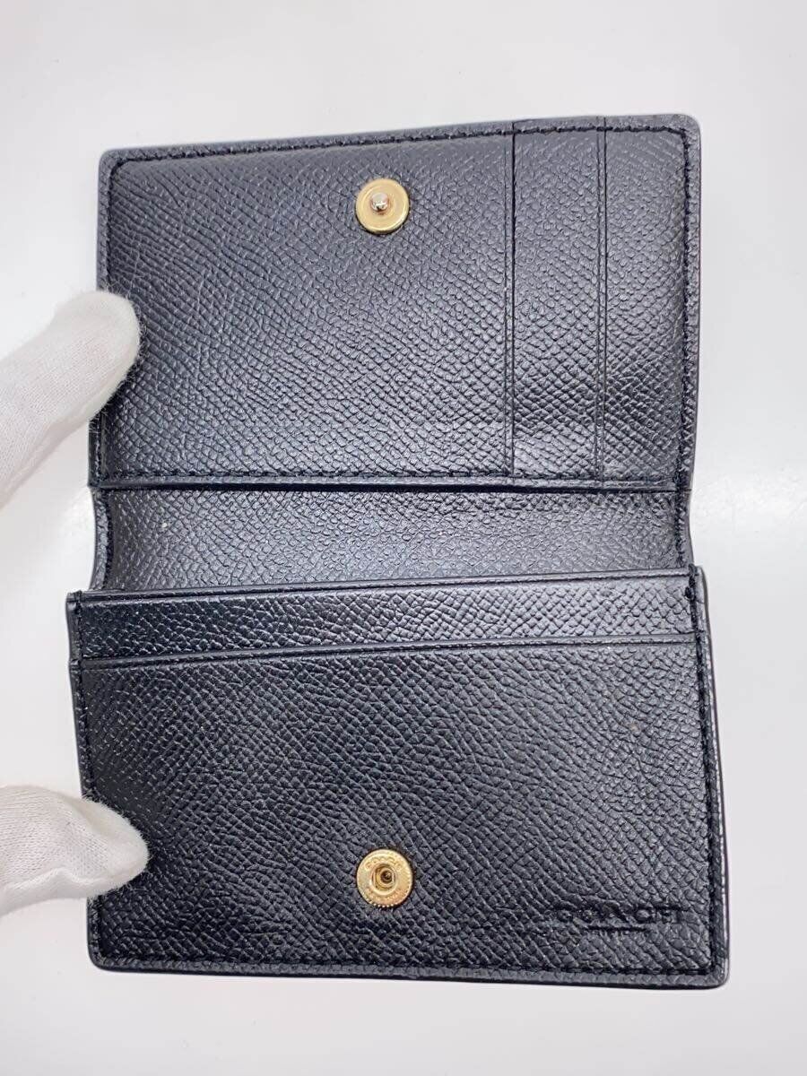 COACH Card Case Black Used in Japan F/S