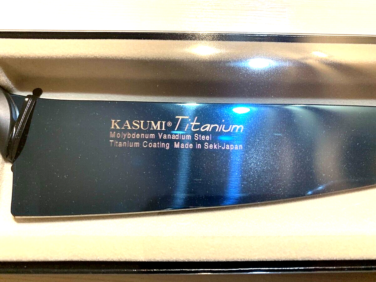 SUMIKAMA Kasumi Titanium coated sword-shaped kitchen knife blue New F/S