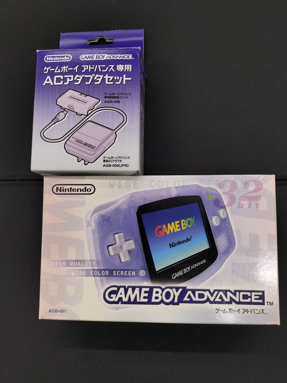 Nintendo Game Boy Advance AGS-001 Milky Blue w/box Used in Japan F/S