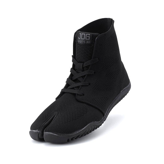 Marugo Sports Jog II Split Toe Sneakers Tabi Running Shoes Lightweight Black New