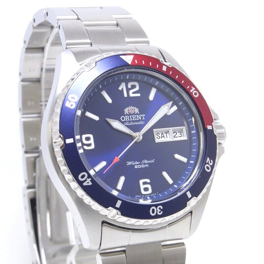 Orient Mako Watch SAA02009D3 Diver Blue Red Bezel Automatic Men's Used in Japan