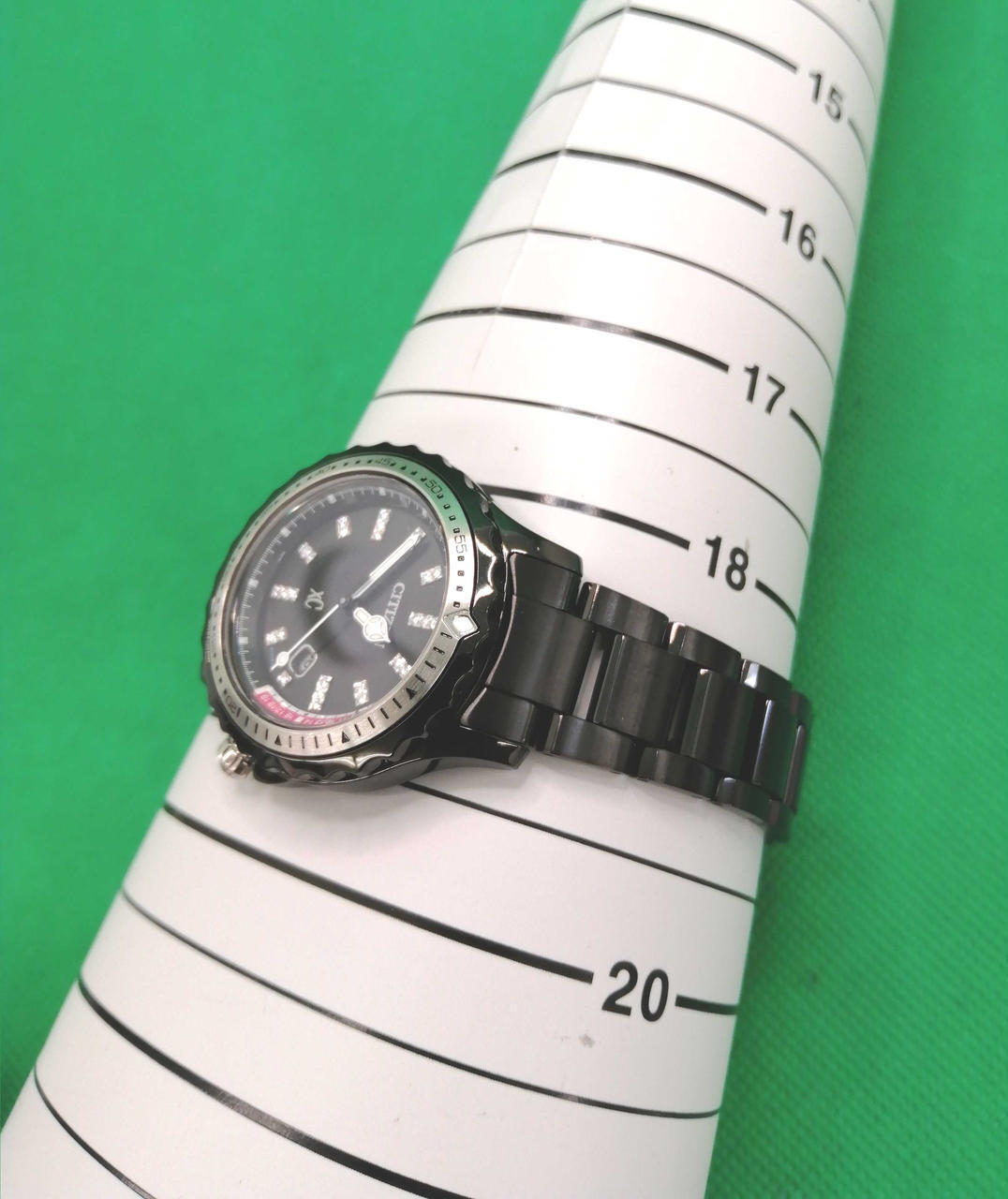 Citizen Watch Eco Drive SS Solar radio E068-T017266 Used in Japan