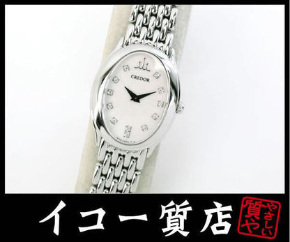 Near Mint Seiko Watch Credor Rare model Signo GSTE931 Ladies 12P diamond Used