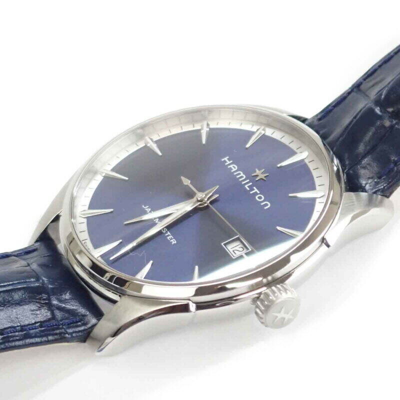 Hamilton Watch Jazzmaster Gent Men's SS Blue Dial H32451641 Used in Japan F/S