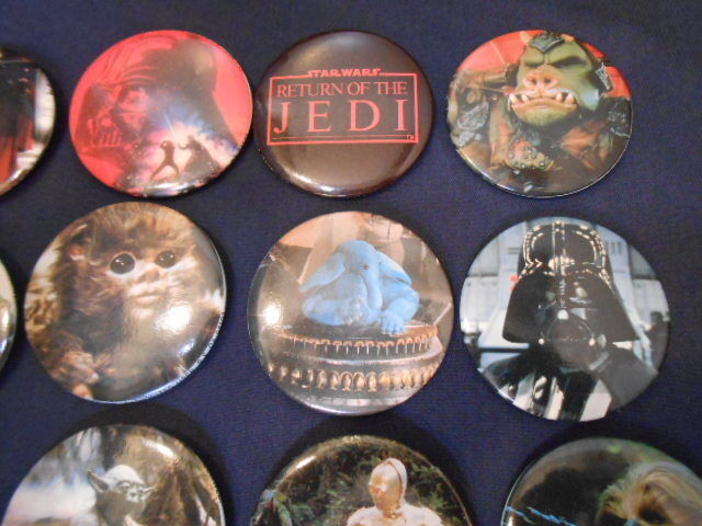 Rare Star Wars 1983 edition 12 types Badge Unused Pin Badge Used in Japan