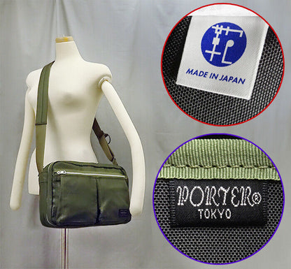 Near Mint Porter Yashida bag shoulder bag Flying Ace, canvas khaki green JPN F/S